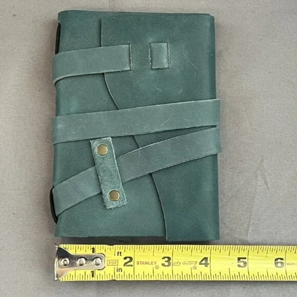 Portland Leather, Crossbody Tote, Beluga/White, w/Journal & Tassel Bag Charm - Picture 12 of 15